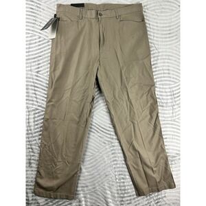Perry Ellis Portfolio Dress Pants Men's 38X30 Green Straight Pleated Stretch NWT